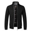 Black Slim Fit Knitted Sweater Coat