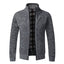 Dark Gray Slim Fit Knitted Sweater Coat
