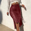 Women's High Waist Midi Skirt