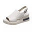 White Thick-soled Wedge Sandal