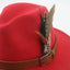 Red Hats Men Felt Hat Feather Luxury Fashion