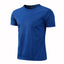 Dark Blue  Men's Casual Slim Fit Basic Plain T-shirt
