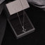 Silver Vintage Necklace Black Square