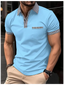 Blue Casual Short-Sleeved Polo Shirt