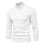 White Turtleneck Casual Sweater Men