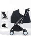 Black Walking Baby Stroller Folding High Landscape Umbrella