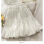 White Pleated Line Mini Skirts