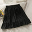 Black Pleated Line Mini Skirts