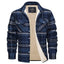Blue Fleece Plaid Flannel Shirt Jacket