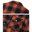 Orange Fleece Plaid Flannel Shirt Jacket