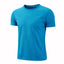 Blue  Men's Casual Slim Fit Basic Plain T-shirt