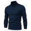 Navy Blue Turtleneck Casual Sweater Men