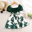 Green  Princess Party Dress for girls