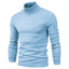 Sky Blue Turtleneck Casual Sweater Men