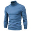Blue Turtleneck Casual Sweater Men