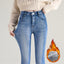 Blue Thermal Winter Warm Stretch Jeans