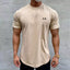 Cream Muscle Fitness T Shirt Blouses