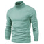 Green Turtleneck Casual Sweater Men