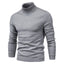 Gray Turtleneck Casual Sweater Men