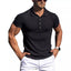  Black Elasticity Short Sleeve Polo Shirts