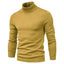Yellow Turtleneck Casual Sweater Men