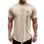 Cream Muscle Fitness T Shirt Blouses