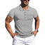 Gray  Elasticity Short Sleeve Polo Shirts