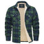 Green Fleece Plaid Flannel Shirt Jacket