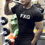 Black Tight-Fitting Breathable T Shirt